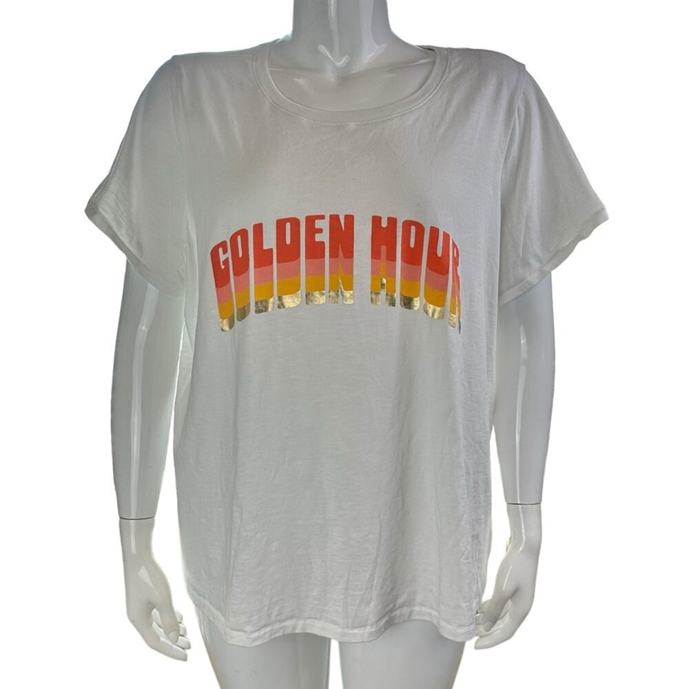 Lane Bryant Golden Hour Graphic Classic Crew Neck Tee Size 26/28 Retro